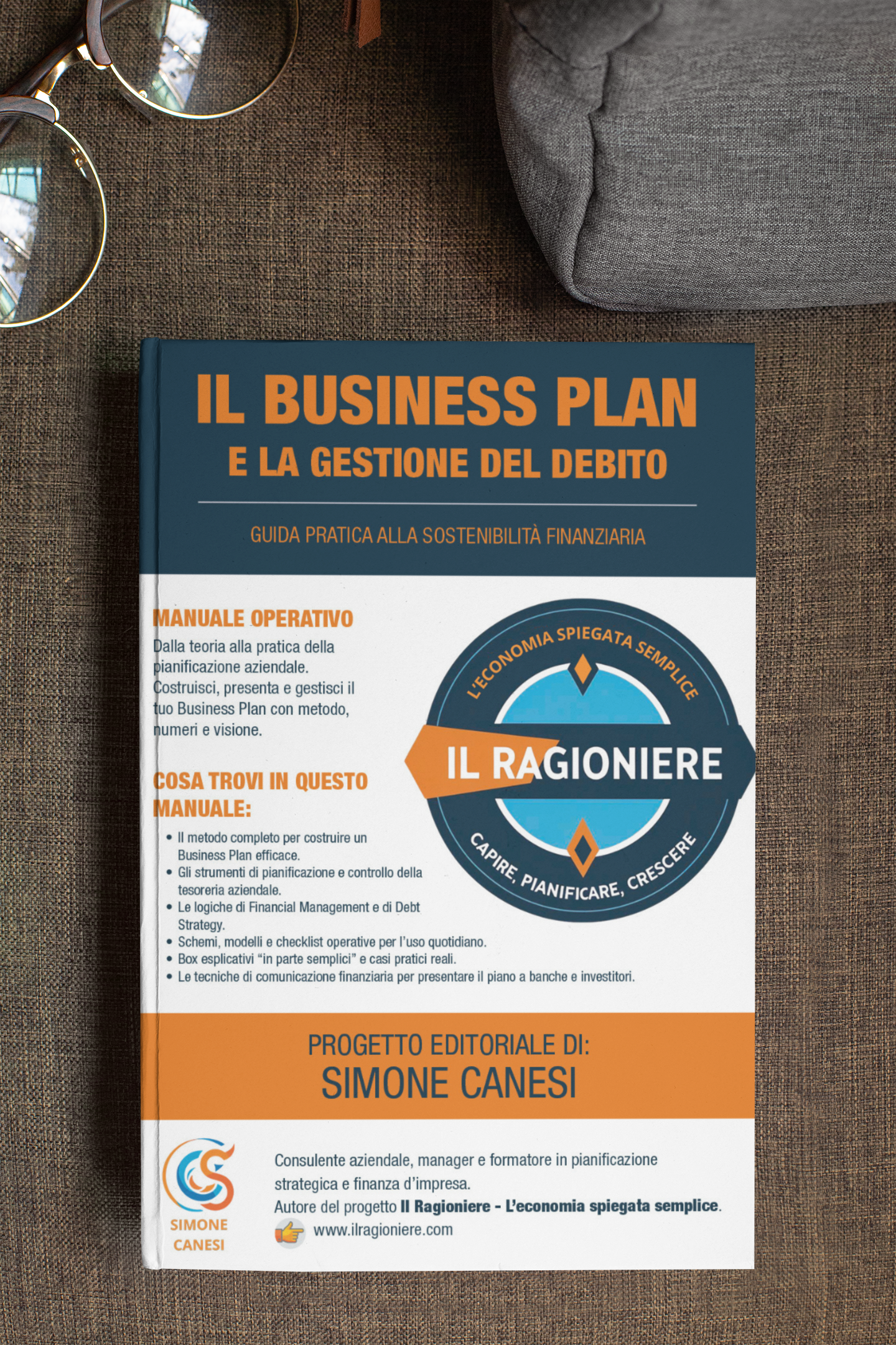 Copertina del manuale Il Business Plan e la gestione del debito di Simone Canesi.